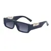 Nuevas Gafas de Sol Estilo Europeo y Americano con Cabeza de Leopardo y Montura Pequeña para Mujer, Gafas de Sol Cuadradas de Una Pieza a la Moda para Hombre, Protección UV Tendencia