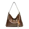 Bolso de Hombro de Cuero Suave para Mujer, Gran Capacidad, Bolso de Moda Nuevo para Mujer, Bolso Tote Cruzado Casual de Gama Alta de Nicho