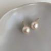 Pendientes de perlas de algodón de planta japonesa auténtica para mujer, pendientes franceses de alta gama, pendientes vintage de moda Hepburn.