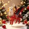 2027 Zodíaco de Ano Novo Ovelha Pingente Acrílico Plano Natal Ano Novo Ovelhinha Enfeite Decoração de Árvore de Natal Chave