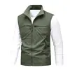 Chaleco de Algodón Acolchado con Plumas Grueso Otoño e Invierno 2026 para Hombres Jóvenes y de Mediana Edad, Chaleco de Color Sólido de Moda, Chaqueta Casual Cálida