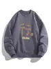 Sudadera de Invierno para Hombre Estilo Americano Moderna Casual Cuello Redondo Holgada Versátil Camisa Base Top Deportivo