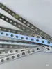 Barra Plana de Hierro Galvanizado Perforada con Agujeros, Engrosada para Modificación y Soporte Fijo, Resistente al Óxido, Marco de Barra Recta de Hierro Perforado
