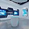 Expositor Único Inspirado en la Tecnología, Expositor de Gabinete Circular de Múltiples Niveles Iluminado Creativo