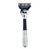 Aparelho de barbear manual para atacado transfronteiriço com 5 lâminas, aparelho de barbear manual para homens, base com suporte para 5 lâminas