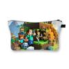 Bolsa cosmética de Minecraft más vendida, bolsa de almacenamiento portátil de gran capacidad para niños, linda bolsa de aseo, cantidad mínima de pedido de una pieza