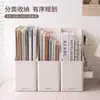 Suporte de Livro Porta-Documentos Suporte de Mesa para Livros Prateleira Rack de Armazenamento de Escritório Estante de Livros Lateral de Mesa Móvel Armazenamento Simples Branco para Papelaria