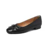 Llenos de textura~ Zapatos de vestir bajos de punta redonda con lazo de estilo lindo y tacón bajo, zapatos cómodos y que no cansan para mujer para otoño de 2026