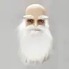 Barba blanca barba falsa barba falsa barba larga programa de cine y televisión accesorios fáciles barba de Navidad