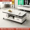 Mesa de Centro para Sala de Estar, Apartamento Pequeño, Mesa de Té de Pizarra, Vidrio, Lujo Ligero, Combinación de Gabinete de TV Minimalista Moderno Mesa de Almacenamiento