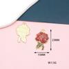 Ornamentos DIY selecionados rigorosamente com flores estéticas artísticas Brincos de liga de rosa e girassol Colar Pingente Pingente de óleo