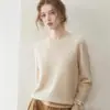 Nuevo Suéter Básico de Cuello Redondo 100% Cachemir Puro para Mujer, Tejido Versátil para el Trabajo, Otoño/Invierno 2026