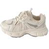 Sapatos com Calças de Perna Larga Sola Grossa Sapatos Brancos tênis Trendy Verão Sapatos Femininos Torre Shoes Sapatos de Malha Respirável Femininos