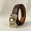 Cinturón de Cuero para Hombre Cinturón con Hebilla Automática Letra para Hombre Versátil Casual Ranuras para Tarjetas Venta al por Mayor de Fábrica Dropshipping Negocio