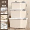 Caja de Almacenamiento con Ruedas para Uso Doméstico, Juguetes, Ropa y Artículos Varios, Caja de Almacenamiento de Plástico de Gran Capacidad con Tapa