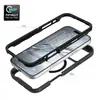 Capa de celular Apple 17 Air compatível com fronteiras, acabamento fosco, com protetor de tela, capa de celular magnética transparente dois em um anti-queda