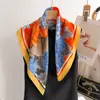 Novo Versátil Estampado Versão Coreana 70 Espinha de Peixe High-End Seda Algodão Estampado Lenço Quadrado Pequeno Lenço de Cabeça Veludo Algodão Linho Lenço