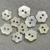 Botón de Concha Ma de Flor de Ciruelo Natural Pura de Seis Pétalos Manualidad DIY Fabricación de Botón Decorativo de Camisa Natural de Alta Calidad