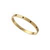 Comercio electrónico transfronterizo estilo INS lujo ligero diamante oro acero de titanio pulsera moda europea y americana Joker acero inoxidable circonita pulsera