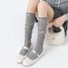 Botas e Algodão Meia Fina de Verão Estilo Ballet Meias Longas de Algodão Meias Brancas de Fio Felpudo Primavera e Outono Meias Miu para Panturrilha