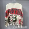 Camiseta Informal de Manga Larga para Hombre y Mujer con Estampado de Alienígena Retro Americano Street Hip-Hop Holgada Emoción Mixta de Moda