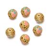 Flor de Diciembre Método Antiguo Transferencia Cuentas Esmalte Cloisonné Aceite Cuentas Huecas Pizarra Oro Pulsera DIY Accesorios Cuentas