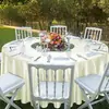 Manteles de satén en stock para venta al por mayor transfronteriza, manteles redondos de boda estilo europeo, manteles decorativos para fiestas y restaurantes