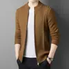 Moderna Chaqueta de Punto Estilo Hong Kong para Hombre, Nueva Chaqueta de Punto Casual Primavera y Otoño 2024 Ropa para Hombre