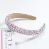 Diadema de Cristal con Diamantes Calientes Rotos Transfronteriza para Mujer Europea y Americana Super Brillante Diadema de Esponja Brillante de Alta Calidad para la Parte Superior del Cráneo
