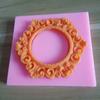 Estilo europeu retro foto moldura forma bolo decoração molde silicone líquido fondant molde de borda extravagante