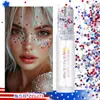 Bastón de Brillo Corporal para Festival de Carnaval Transfronterizo, Bastón de Brillo para Rostro, Sombra de Ojos con Brillo de Sirena, Maquillaje con Brillo Holográfico