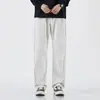 Nova Coleção Outono/Inverno 2026: Calça Masculina Dad Relaxada, Ampla de Algodão Puro, Perna Larga, Corte Reto, Estilo Japonês Casual