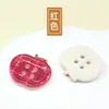 Botones Lindos de Manzana DIY Lazos para el Cabello Hechos a Mano Ropa de Muñeca Tela con Cuentas Decoración Accesorios Botones Decoración de Ropa Botones