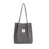Bolsa de Lona Estilo Coreano Transfronteiriça Grande Capacidade Bolsa de Lona de Veludo Cotelê Bolsa de Mão Feminina Bolsa de Ombro Versátil Literária Bolsa Tote