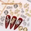 Accesorios para Uñas de Serpiente Tridimensionales con Incrustaciones de Diamantes Transfronterizos, Decoraciones de Serpiente con Diamantes Doradas y Plateadas, Decoraciones para Uñas DIY, Decoraciones de Diamantes para Uñas al por Mayor