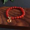 Pulsera China Nueva Pulsera de Ágata Roja del Sur Natural Colgante Koi Bolsa de la Suerte Pixiu Pulsera de Cristal Moda Combinación con Todo