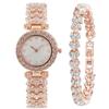 Reloj Spot Celebridad de Internet Transfronterizo TikTok Explosiones Simple Digital Esfera Pequeña Reloj Pulsera de Cuarzo con Diamantes para Mujer para Estudiantes