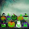 9 Peças de Decorações de Cartão Fluorescentes para Halloween, Abóbora Luminosa Decoração de Festa para Jardim Externo Varanda Cartões para Gramado