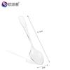 Cuchara de postre transparente de plástico PS para Amazon transfronterizo 10 cm 12 cm cuchara para pastel mousse pudín cuchara china en stock