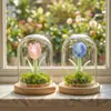 Regalo del Día de la Madre: Adorno de Cúpula de Vidrio Hecho a Mano Tulipán Glaseado Zibo, Planta Eterna Regalo Creativo Al Por Mayor