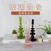Fabricantes de vidro soprado à mão fornecem porta-velas de vidro criativo, ornamentos para casa, vidro borossilicato alto no local