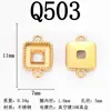 Aço Inoxidável Banhado a Ouro 18K Moda de Luxo Pingente Oval em Formato de Coração Gota D'água Acessórios para Joias de Aço Titânio para Pulseira Colar DIY
