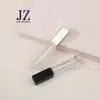 Tubo personalizado de fábrica para brillo de labios cuadrado con anillo central, tubo de color para labios de 6 ml, tubo vacío de plástico, material para bolsa de maquillaje