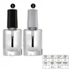 5ml10ml15ml Redonda Transparente Botella de Vidrio para Esmalte de Uñas Botella Dispensadora Cosmética con Tapa y Pincel Botella de Esmalte de Uñas