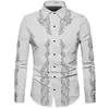 Estação Independente Transfronteiriça Mais Vendida Moda Masculina Camisa de Manga Longa Quatro Estações Cardigan de Botão Único Top com Impressão Digital 3D