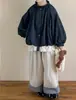 Primavera 2026 Nuevo Estilo Coreano Ropa Infantil Niñas Chaqueta Única Flor de Linterna Botón Moda Adorno de Encaje Cortavientos
