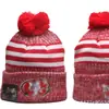 Nueva Gorra de Fútbol 49ers para Otoño e Invierno, Gorro de Punto Cálido Unisex con Letras Bordadas