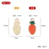 Pingentes de Frutas de Liga com Gotejamento de Óleo Acessórios para Pulseira Brinco DIY Charms de Morango Laranja Feio Abacaxi Ovelhinha Acessórios DIY