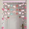 Reino dos Sonhos Cortina de Porta Coração Rosa de Amor Aparência Elegante Popular Decoração de Quarto de Casamento Coração de Menina Cortina de Porta de Quarto de Princesa Pendurada