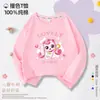 Nueva Camiseta Linda de Manga Larga con Estampado de Corazones de Dibujos Animados para Niñas, Primavera/Otoño 2026, Algodón, Corte Holgado, Top Delgado